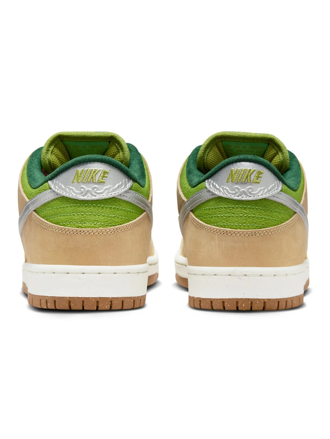 Nike SB Dunk Low Pro - Sesame / Metallic Silver / Pear (Escargot) - Image 4