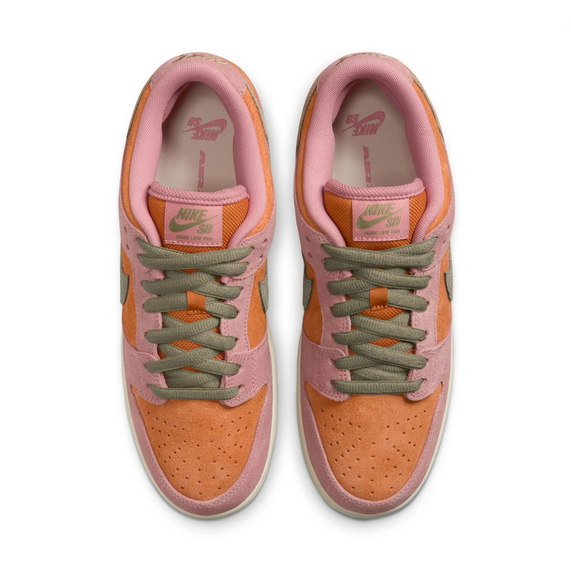 Nike SB Dunk Low Pro - Red Stardust / Neutral Olive / Monarch - Image 3
