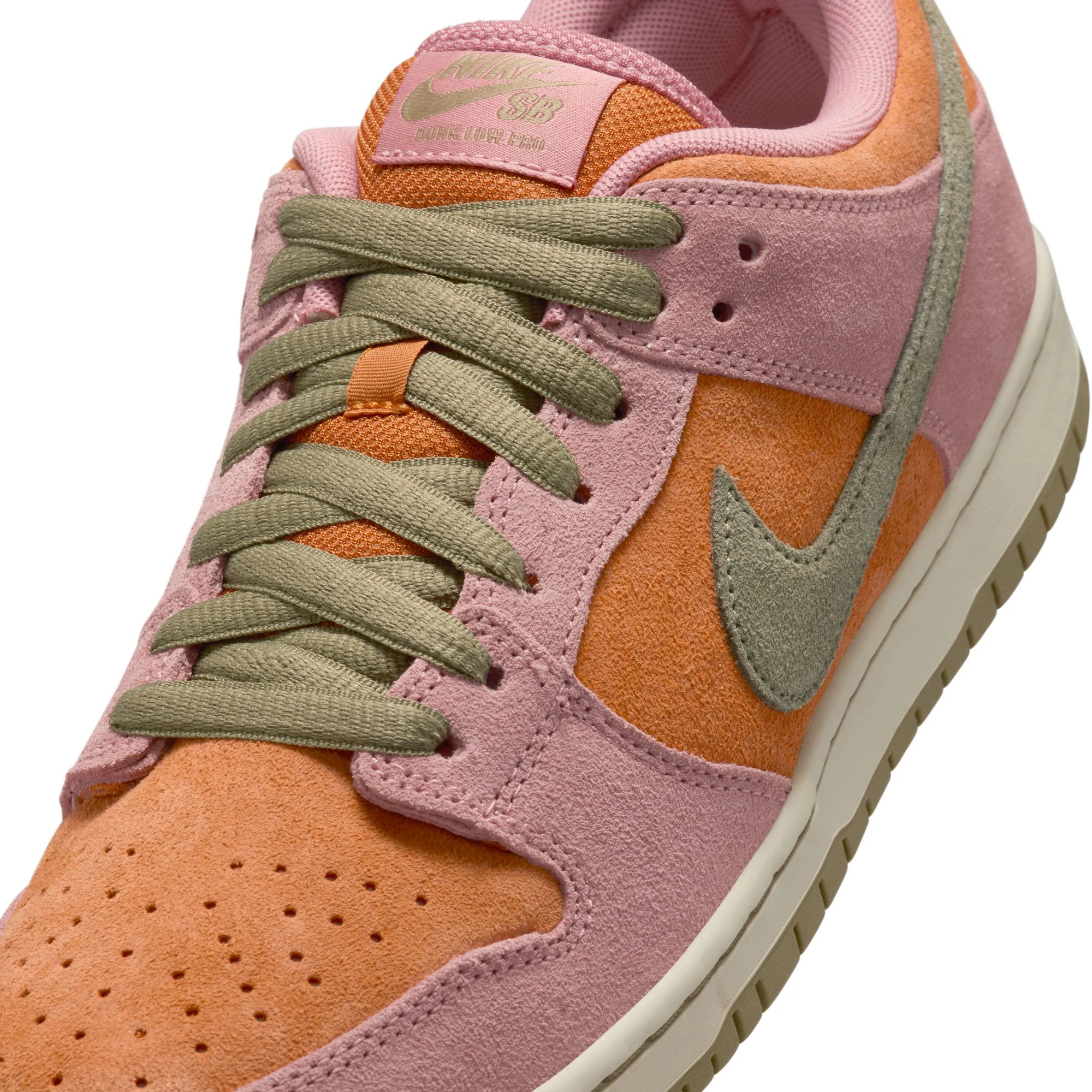 Nike SB Dunk Low Pro - Red Stardust / Neutral Olive / Monarch - Image 6