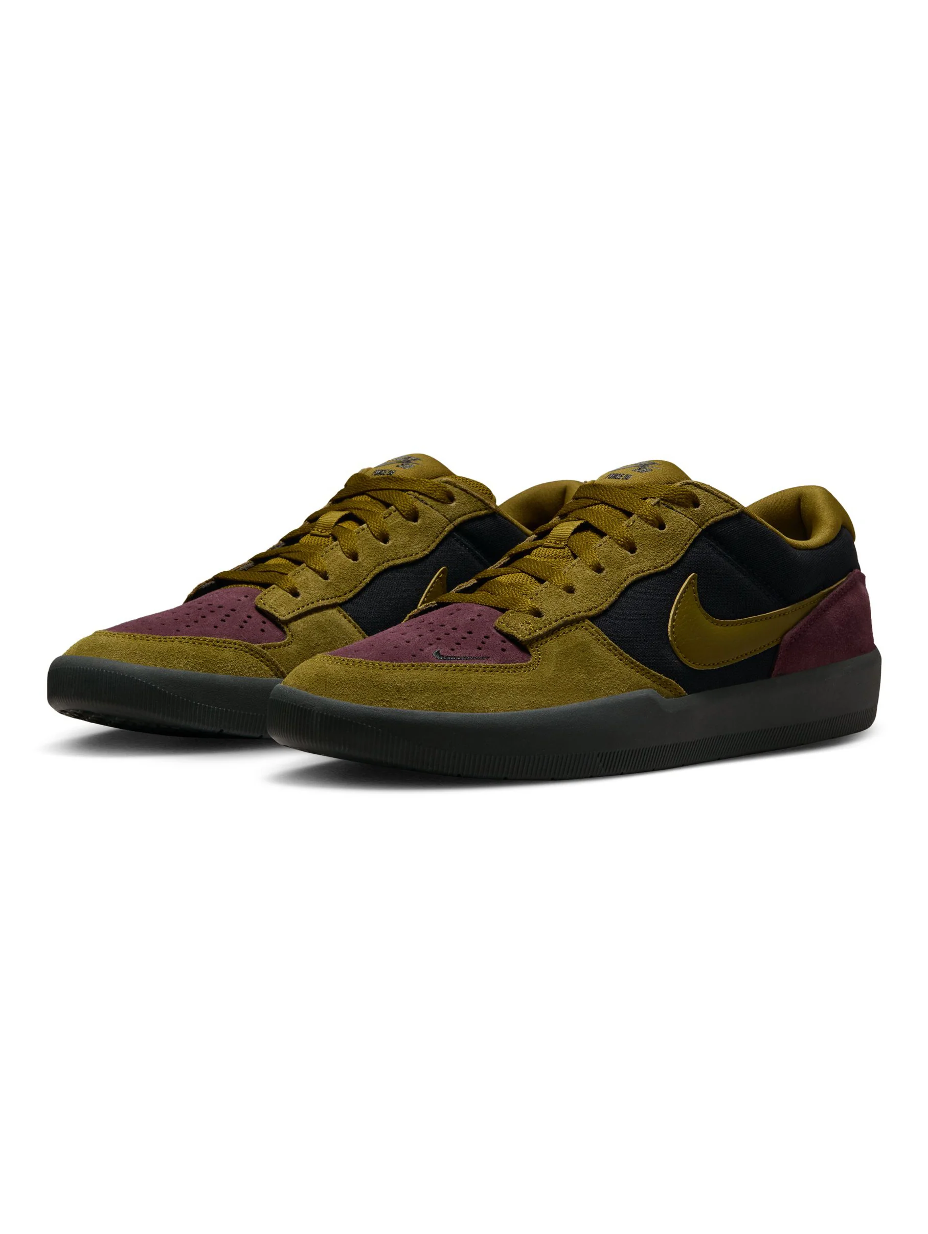 Nike SB Force 58 - Black / Olive Flak / Burgundy - Image 2