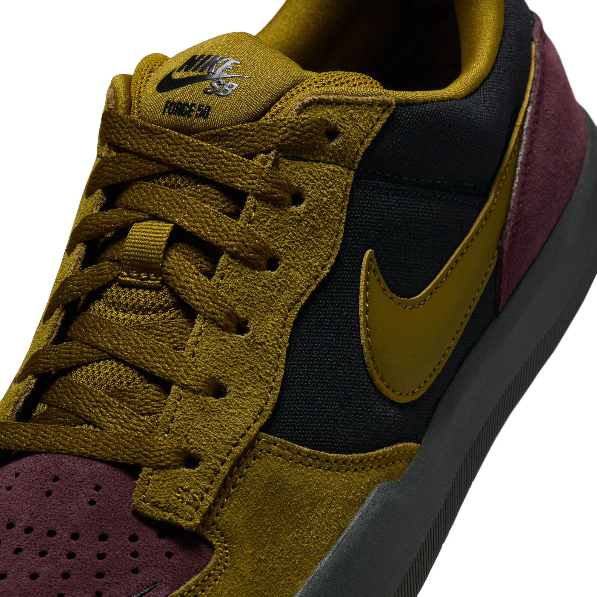 Nike SB Force 58 - Black / Olive Flak / Burgundy - Image 6