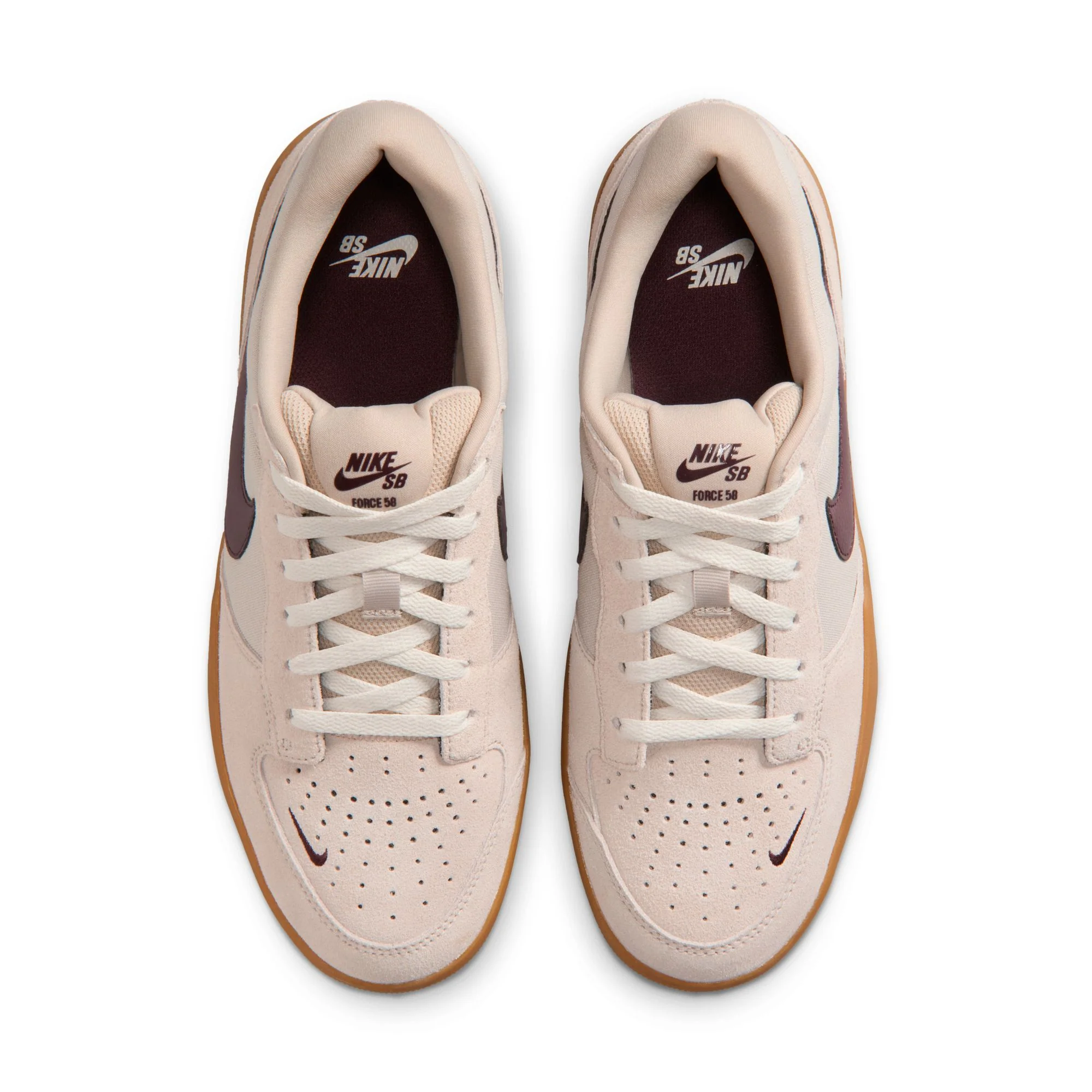Nike SB Force 58 - Cream / Burgundy Crush - Image 3