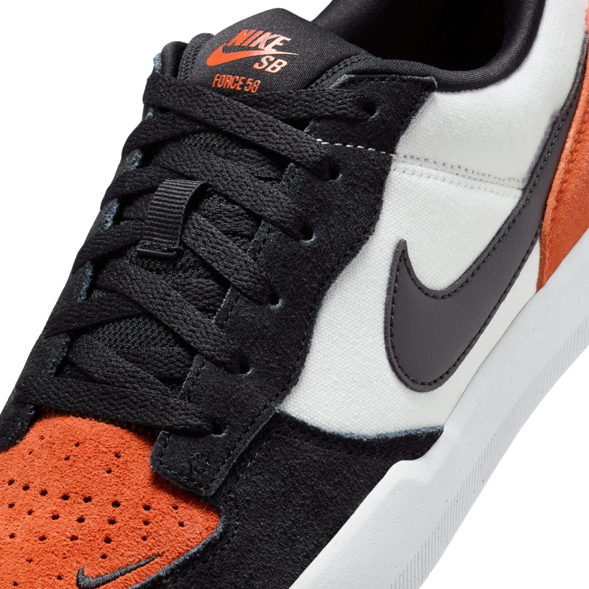 Nike SB Force 58 - White / Black / Cosmic Clay - Image 6