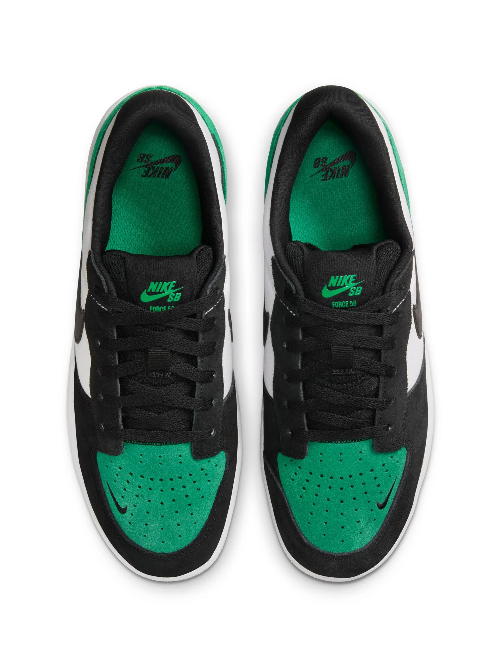 Nike SB Force 58 - White / Black / Stadium Green - Image 3