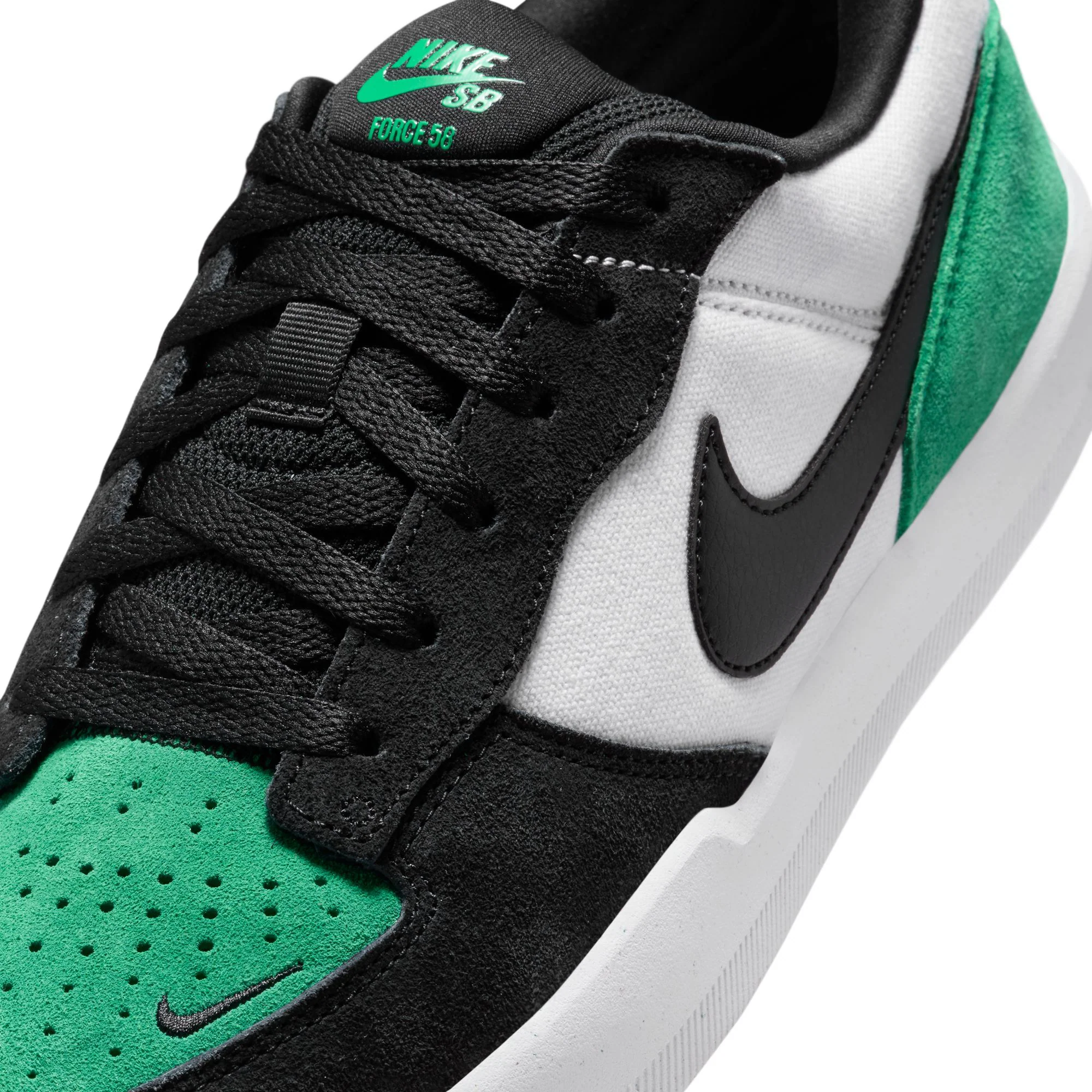 Nike SB Force 58 - White / Black / Stadium Green - Image 6