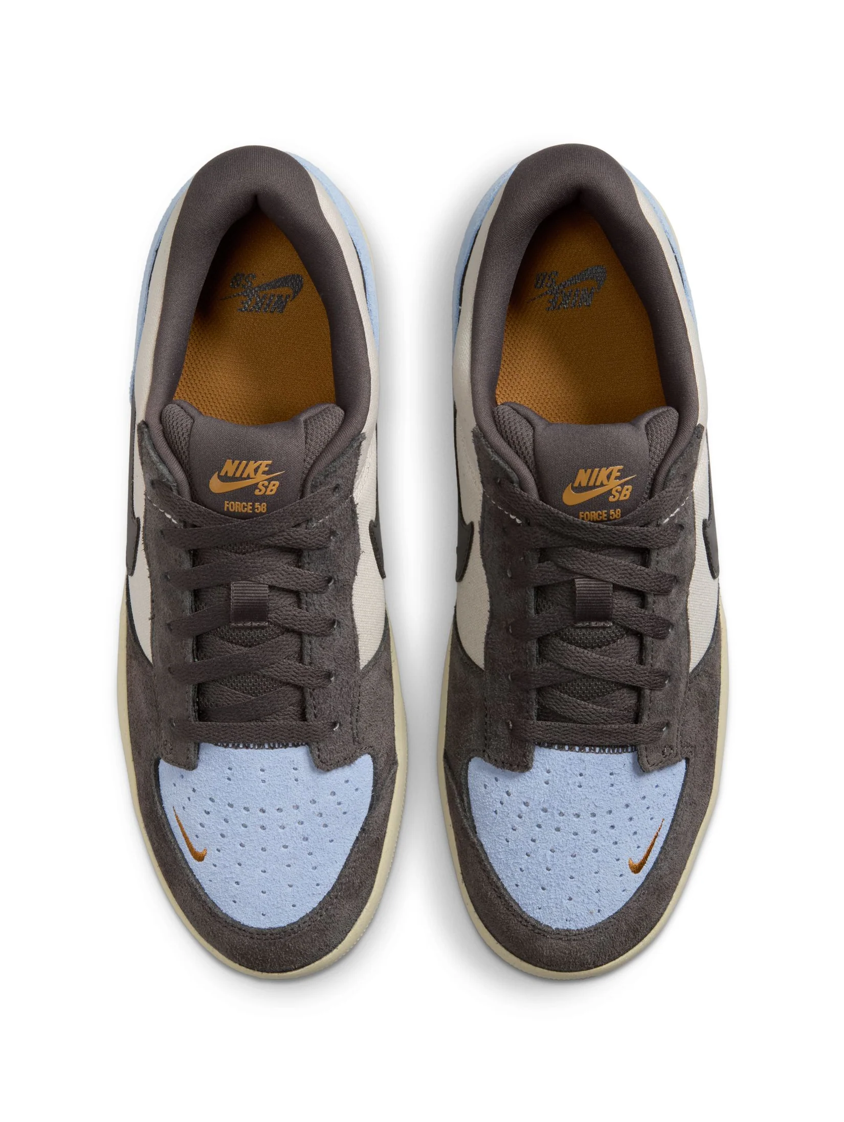 Nike SB Force 58 - Light Orewood Brown/Psychic Blue/Flax/Medium Ash - Image 3