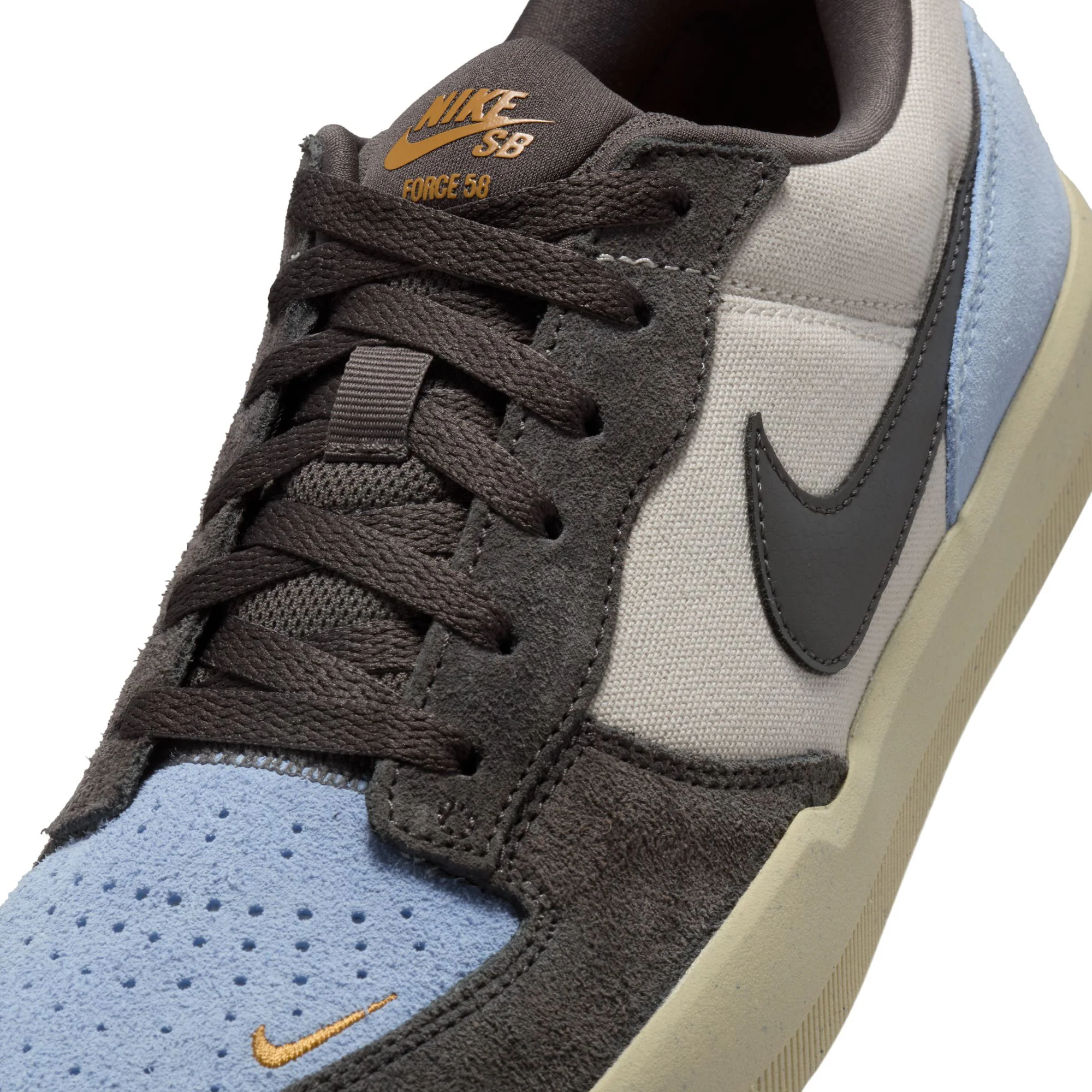Nike SB Force 58 - Light Orewood Brown/Psychic Blue/Flax/Medium Ash - Image 6