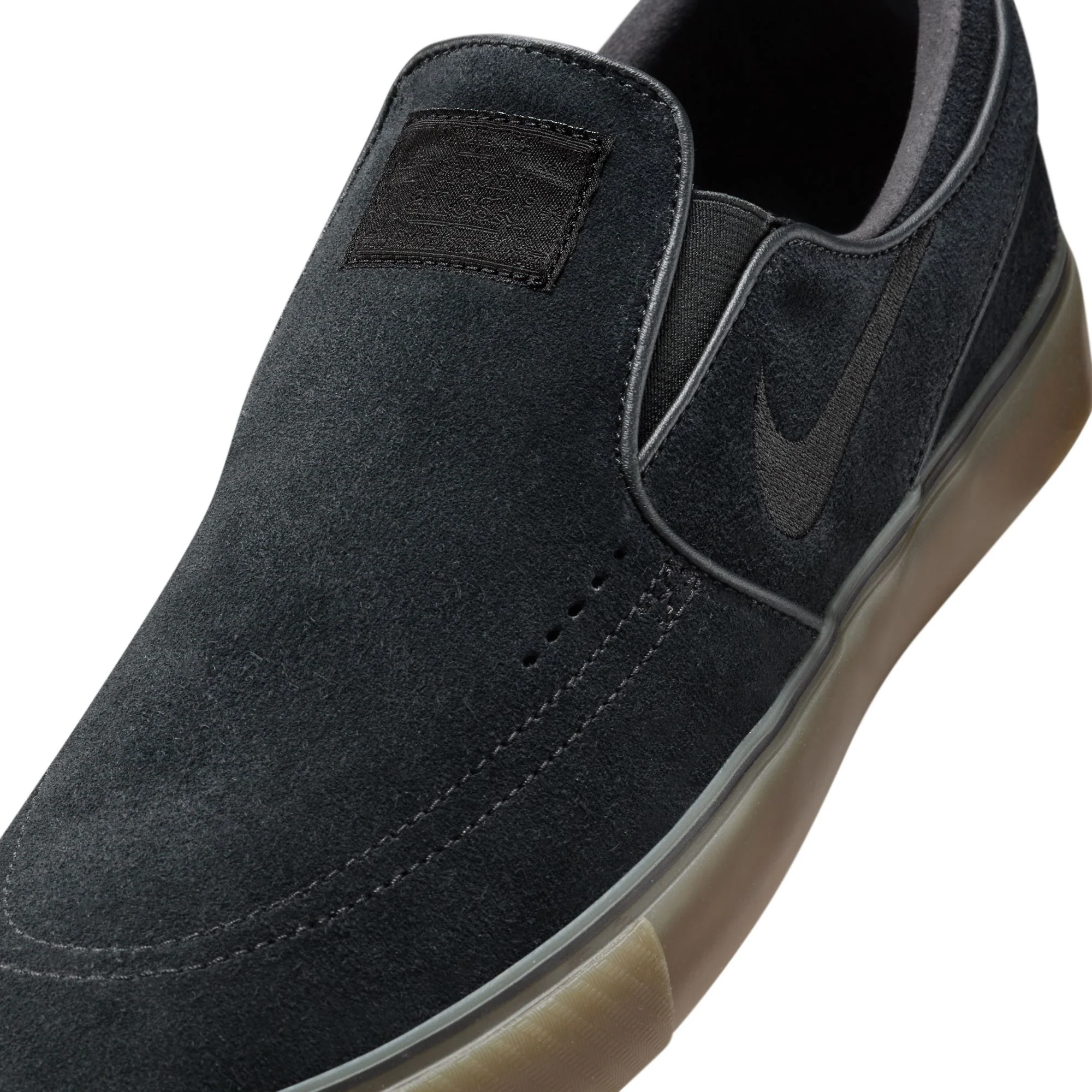 Nike SB Janoski+ Slip - Black / Black / Gum - Image 6