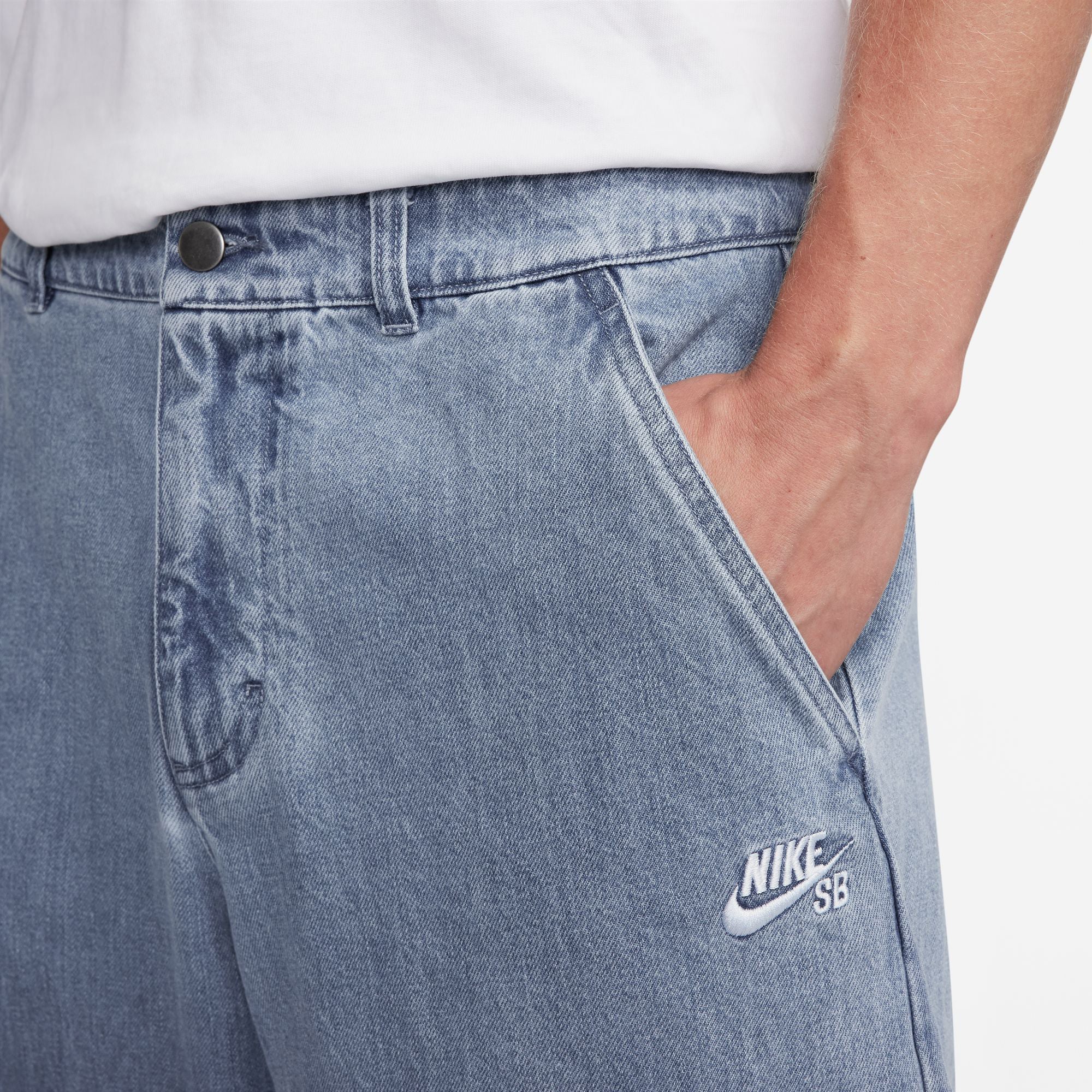 Nike SB El Jeano Skate Pants - Ashen Slate / White - Image 3