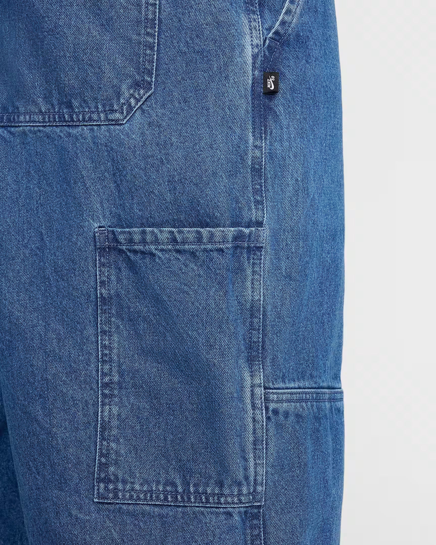 Nike SB Loose Double-Knee Denim Skate Pants - Blue - Image 4