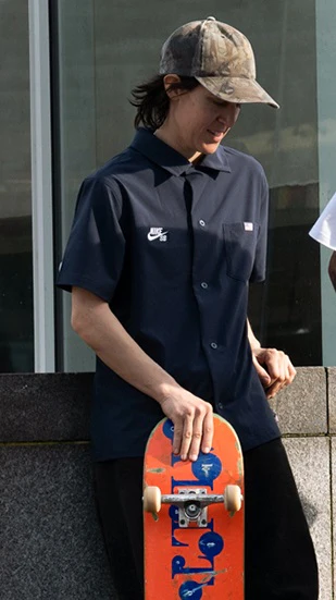 Nike SB Olympic Work Shirt - Obsidian White - Image 7