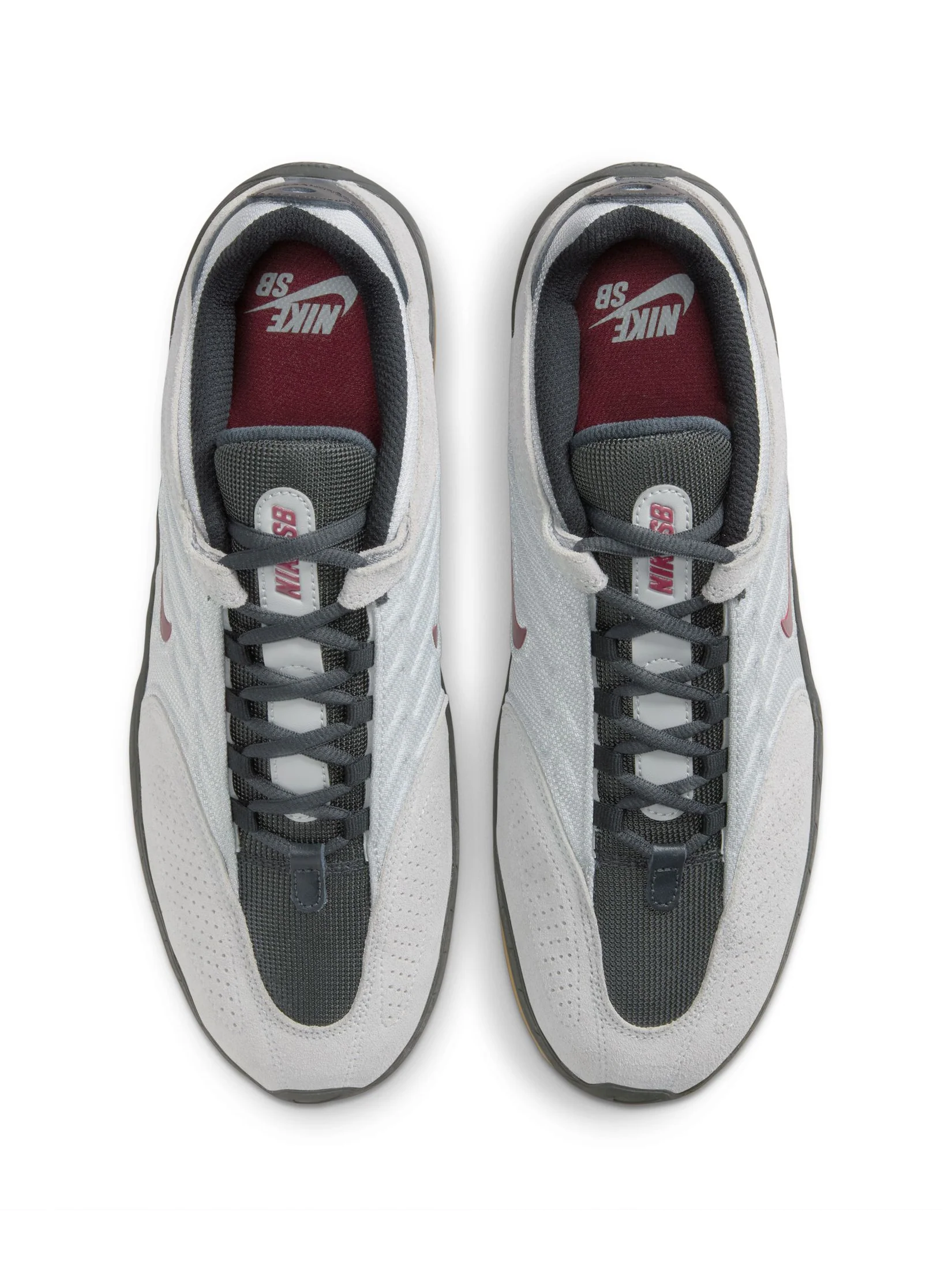 Nike SB Vertebrae - Lt Smoke Grey / Dk Team Red - Image 3