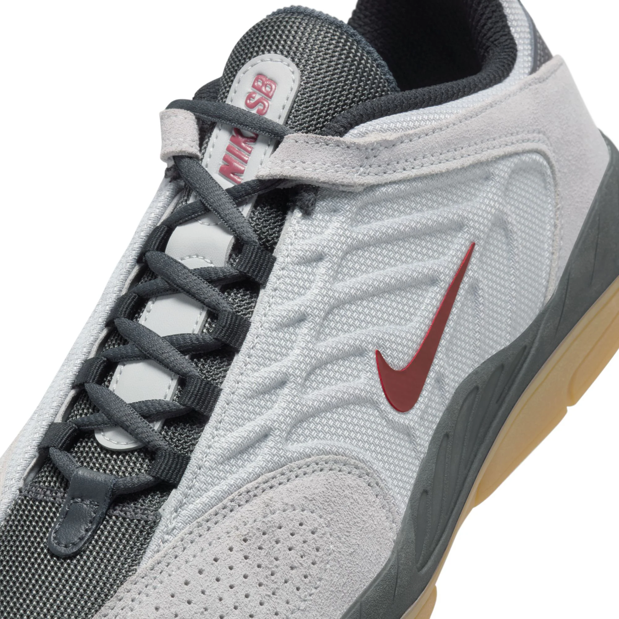 Nike SB Vertebrae - Lt Smoke Grey / Dk Team Red - Image 6