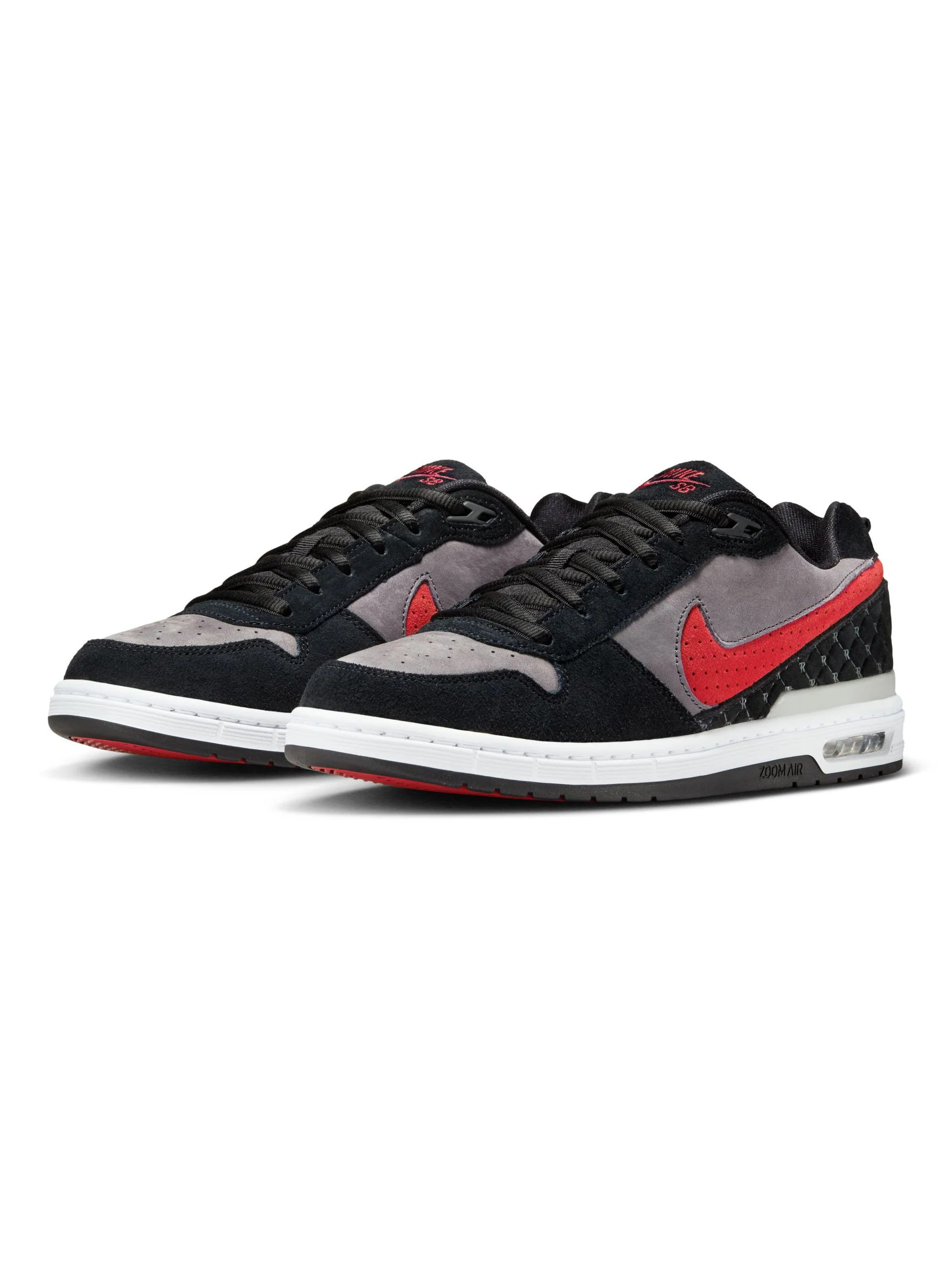 Nike SB Zoom Air Paul Rodriguez Low Qs - Black / Varsity Red - Flint Grey - Black - Image 2