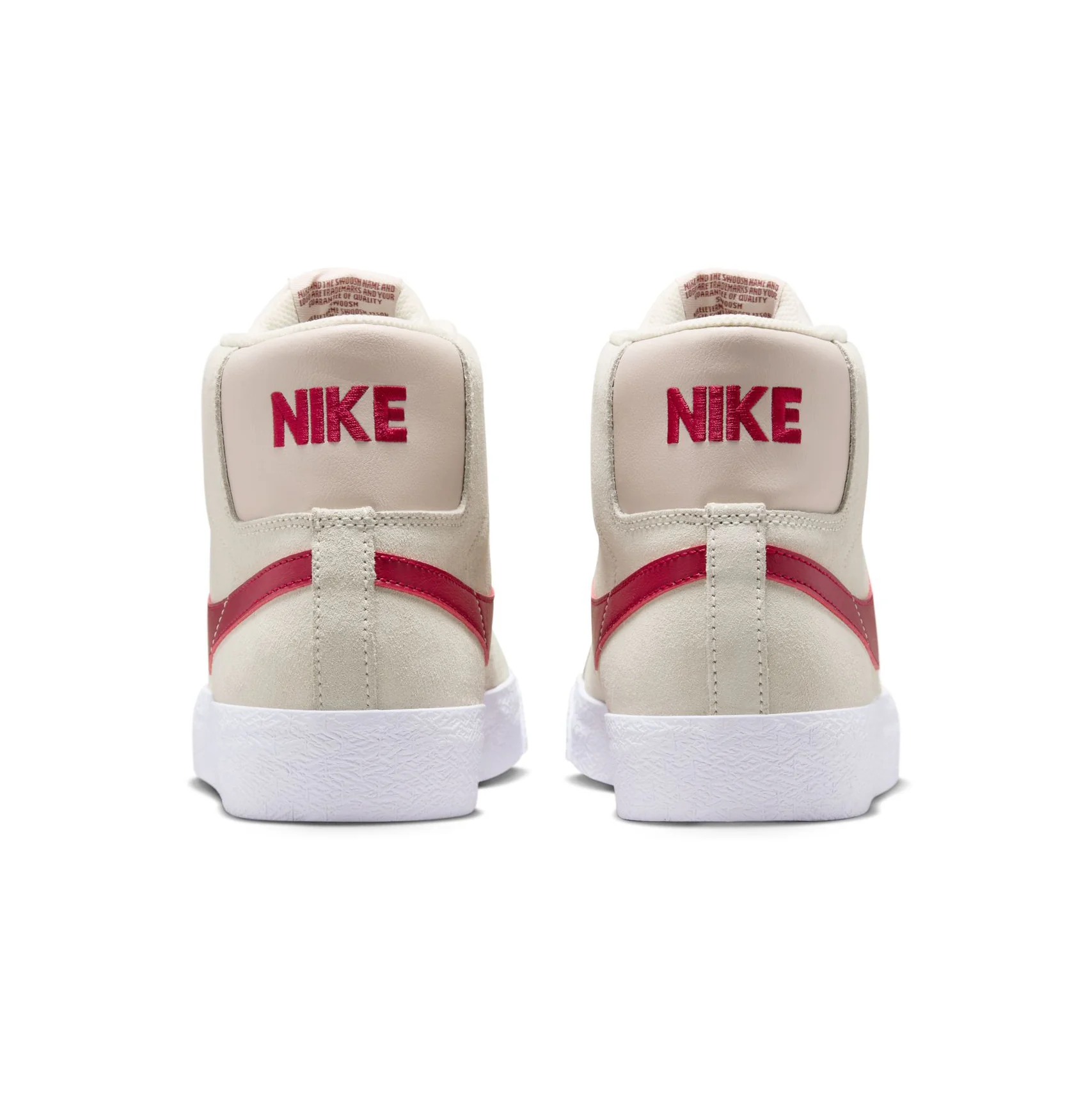 Nike SB Zoom Blazer Mid - Pale Ivory / Noble Red - Silt Red - White - Image 4