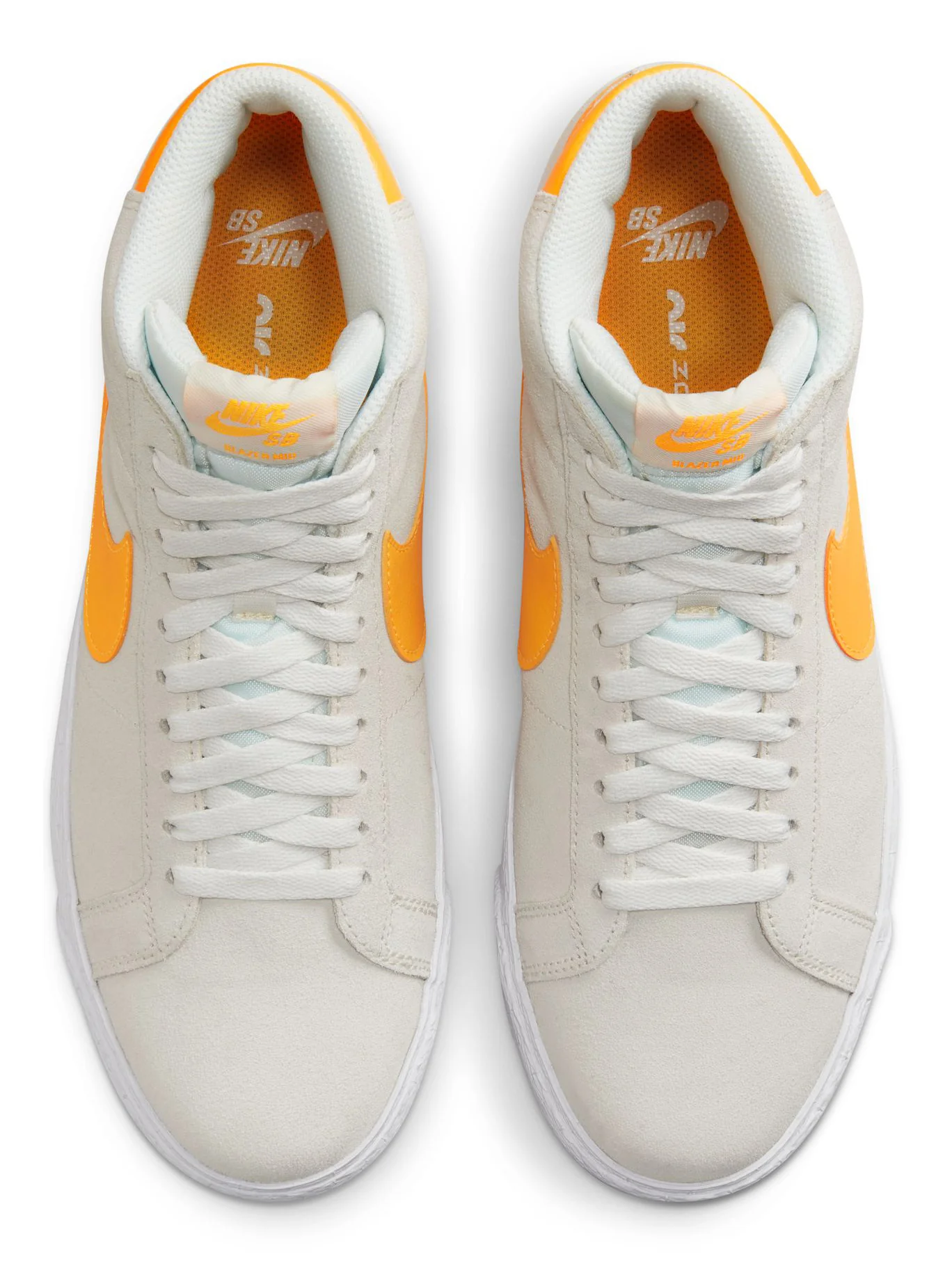 Nike SB Zoom Blazer Mid-White/Orange - Image 5