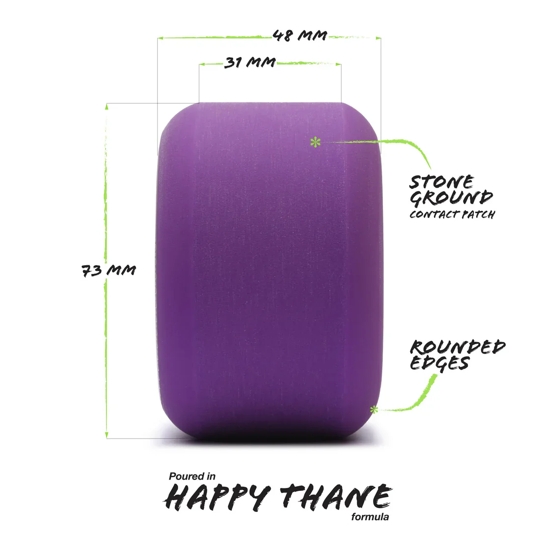 Orangatang Beefcake 83a Purple - 73mm - Image 2