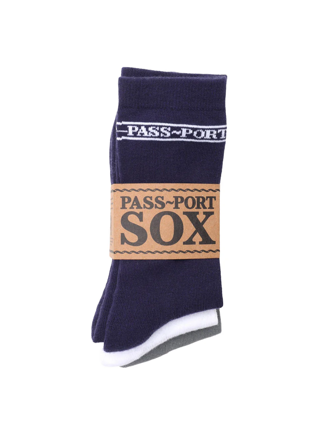 Passport Hi Sox 3 Pack - Navy / White / Gray