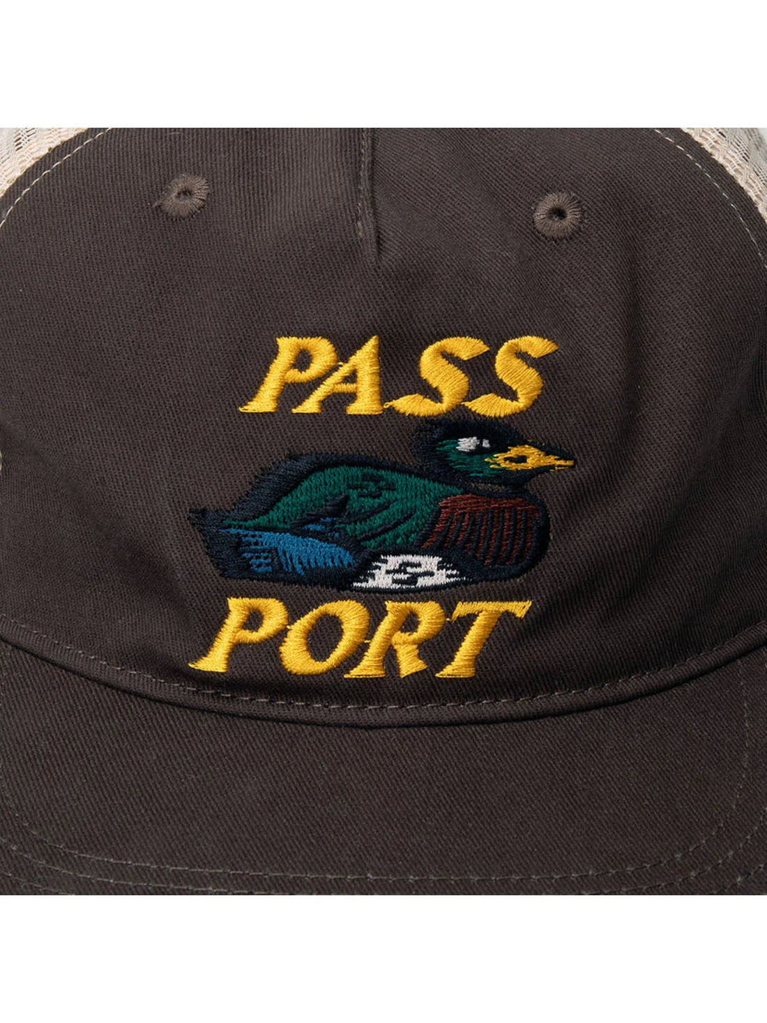 Passport Fast Duck Workers Trucker - Bark / Cream - Image 2
