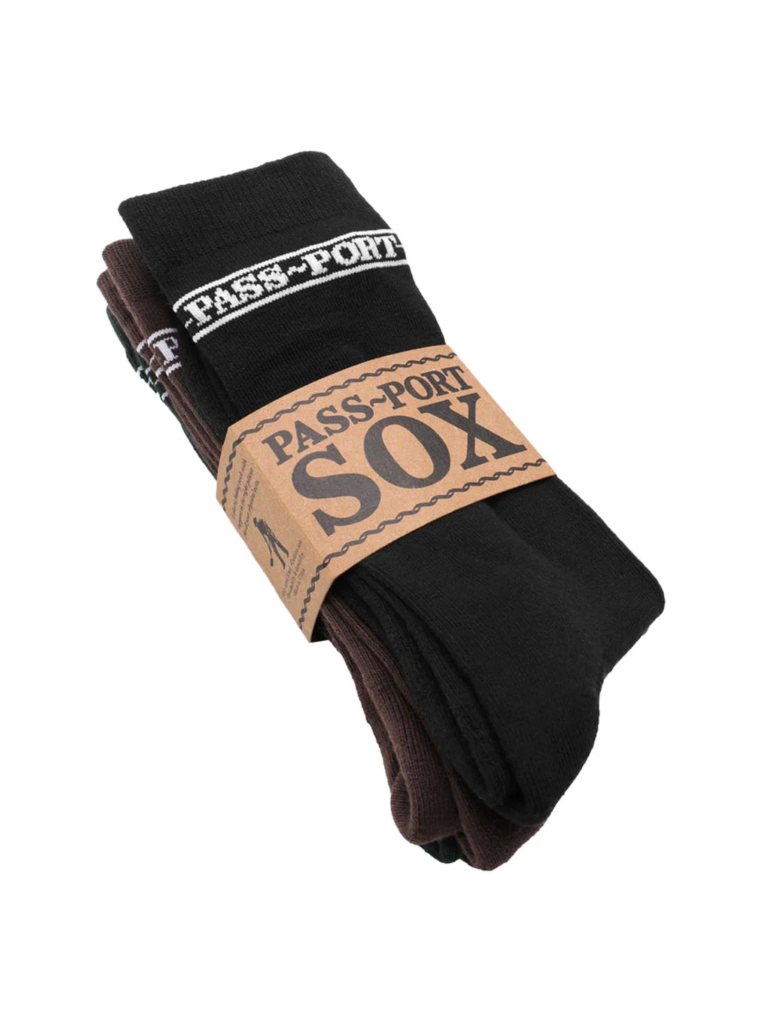 Passport Hi Sox 3 Pack - Black / Brown / Forest Green - Image 2