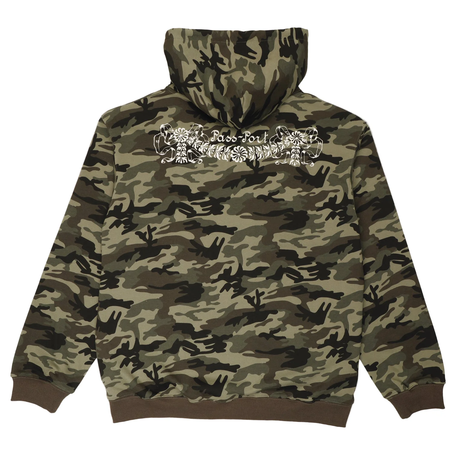 Passport Kollaasi Zip Hoodie - Woodland Camo - Image 2