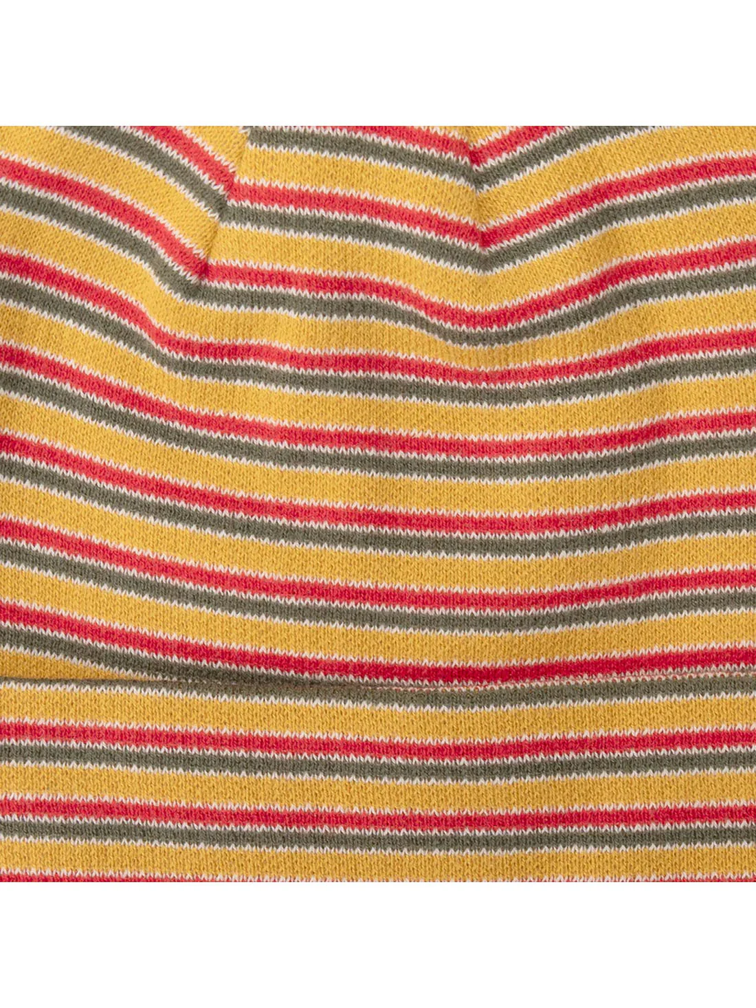 Passport Organic Stripe Knit Beanie - Mustard - Image 2