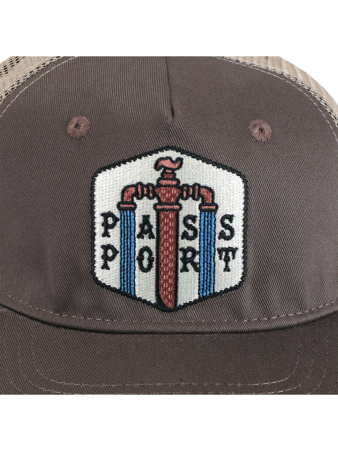 Passport Water Supply Workers Trucker - Bark - Image 3