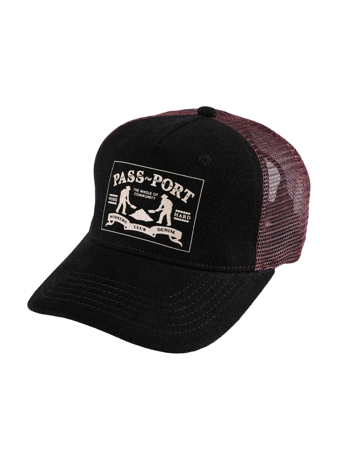 Passport Workers Club Denim Packers Trucker - Washed Black