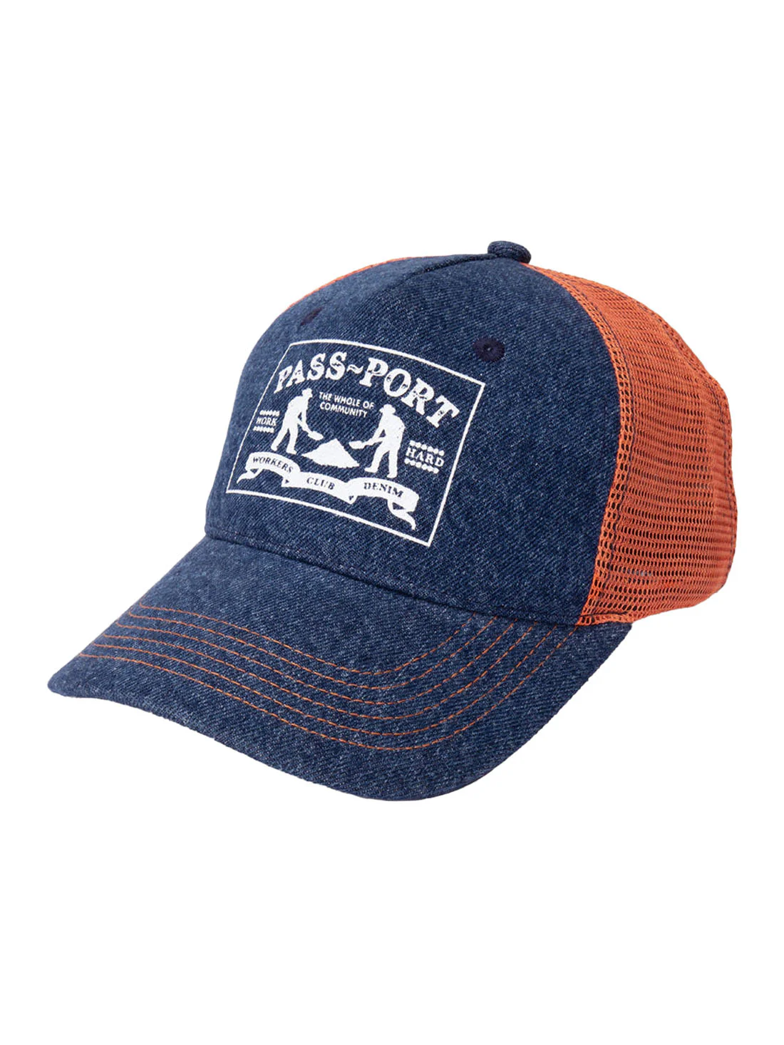 Passport Workers Club Denim Packers Trucker - Washed Dark Indigo