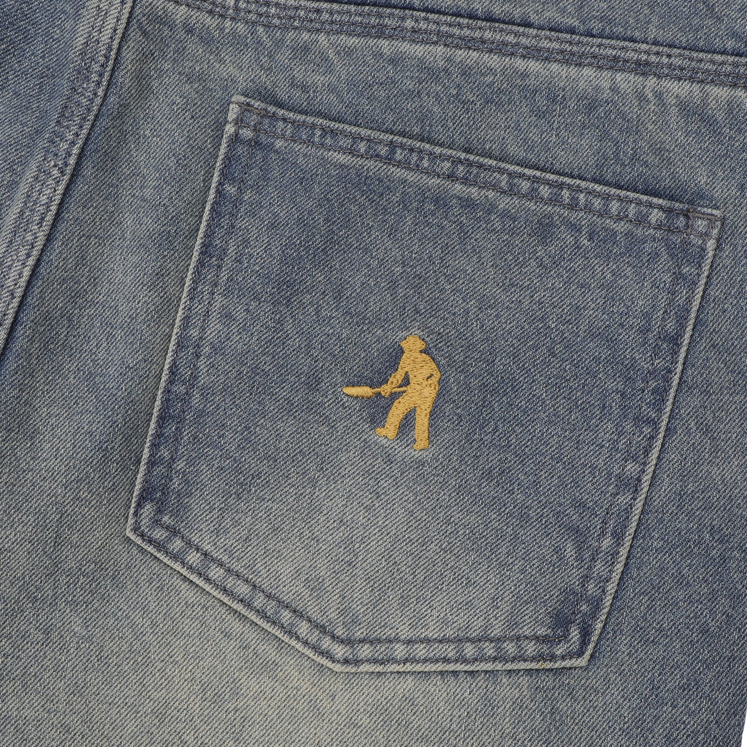 Passport Workers Club Straight Leg Jean - Faded Wash Grey - Image 2