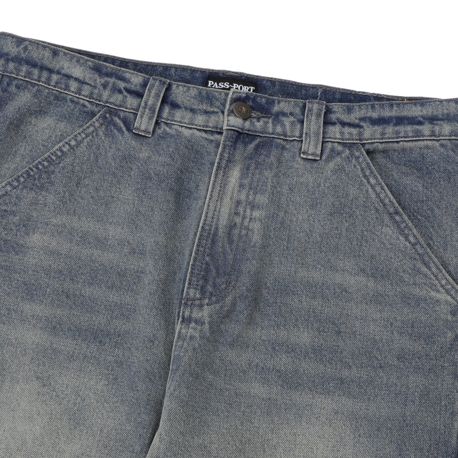 Passport Workers Club Straight Leg Jean - Faded Wash Grey - Image 3