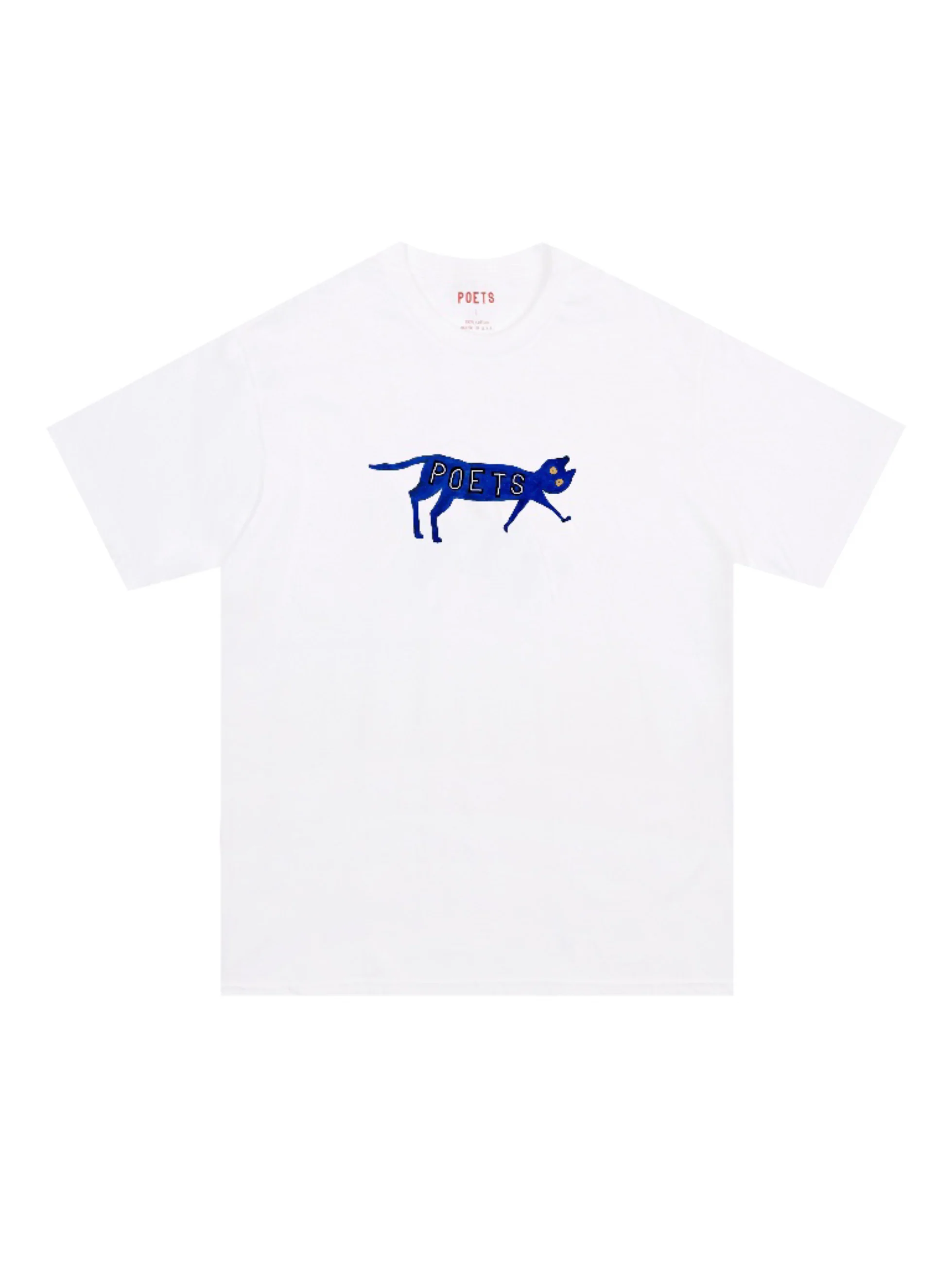 Poets Cat Tee - White