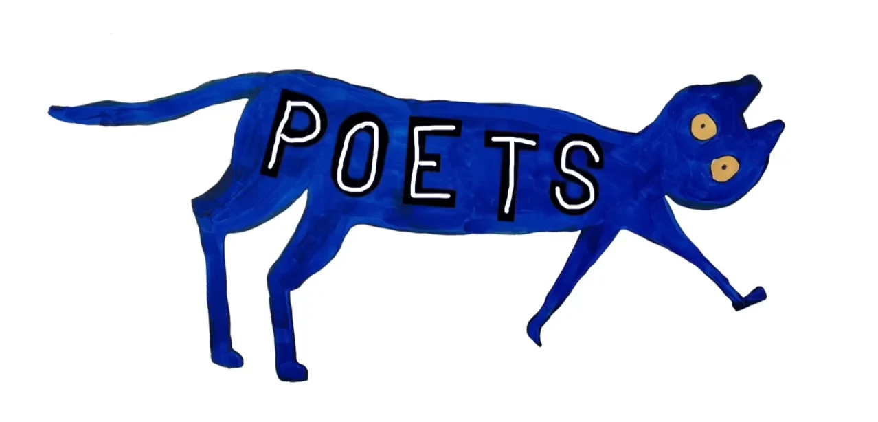 Poets Cat Tee - White - Image 2