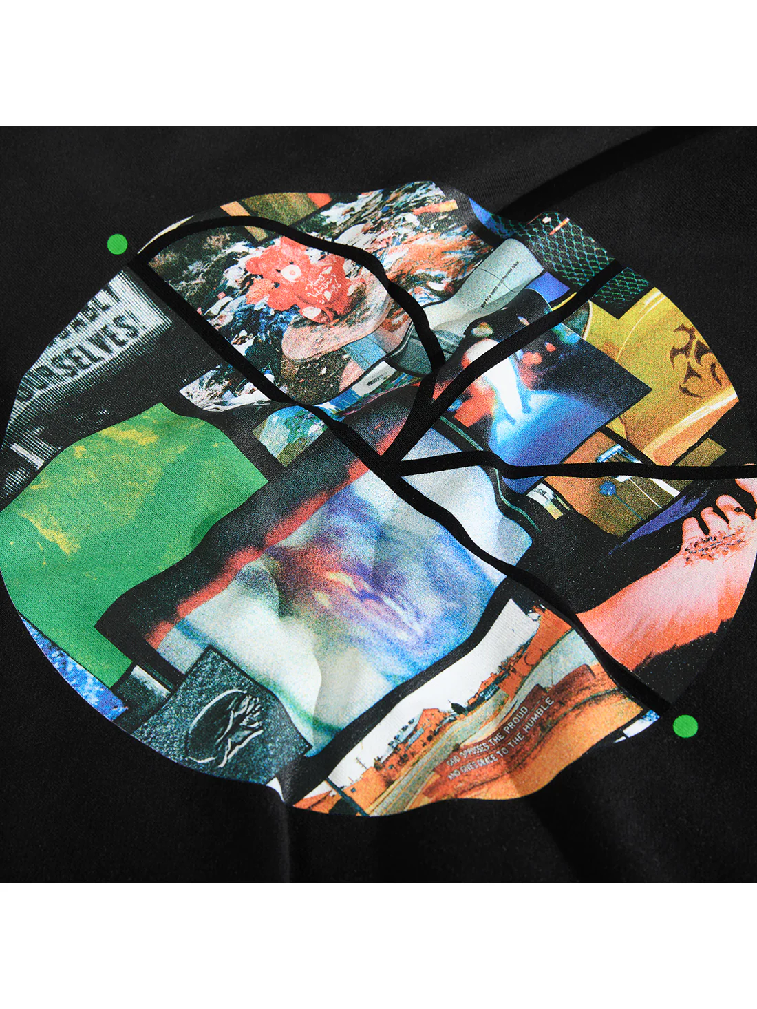 Polar Dave Hoodie Fill Logo Ourselves Collage - Black - Image 4