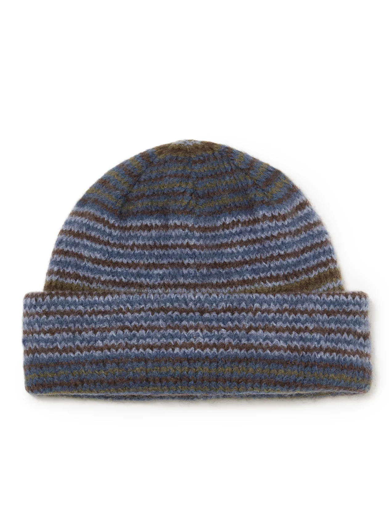 Polar George Beanie - Blue / Green Stripe