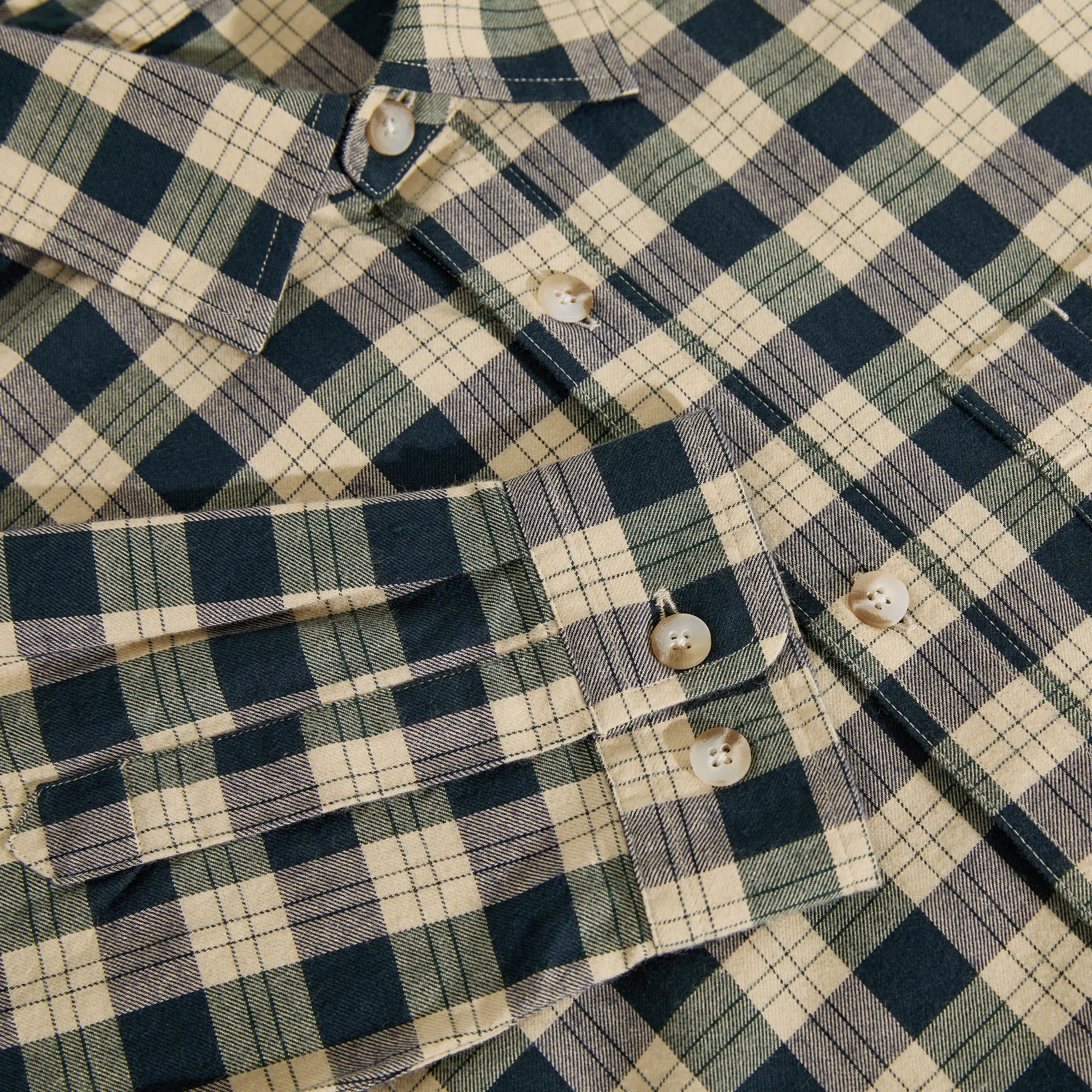 Polar Mitchell LS Shirt - Teal / Butter - Image 3