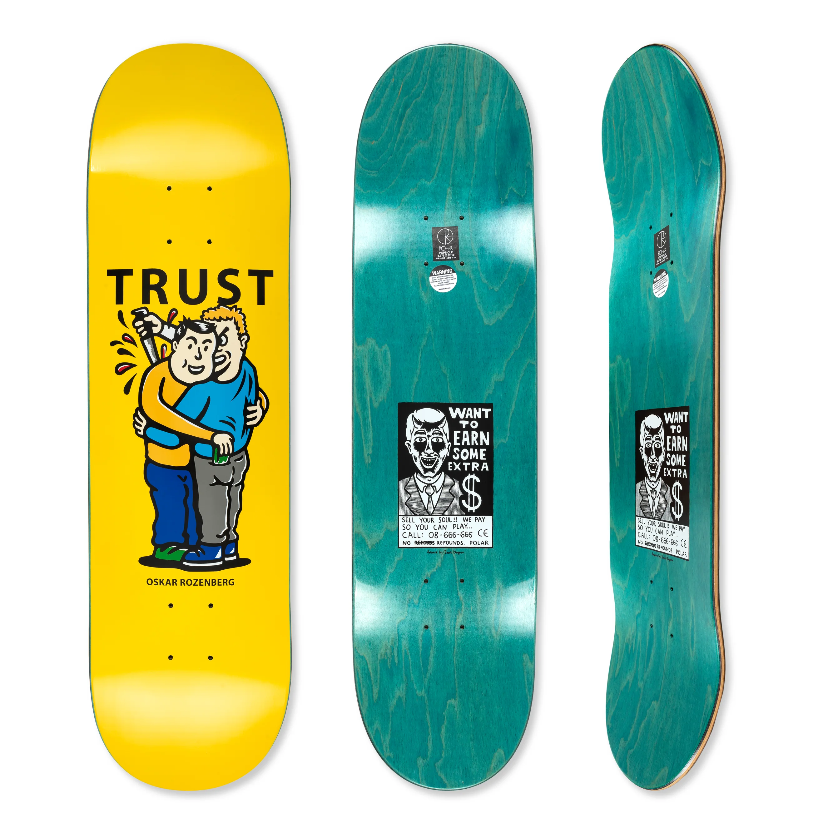 Polar Oskar Rozenberg Trust Deck - (Yellow) - 8.375