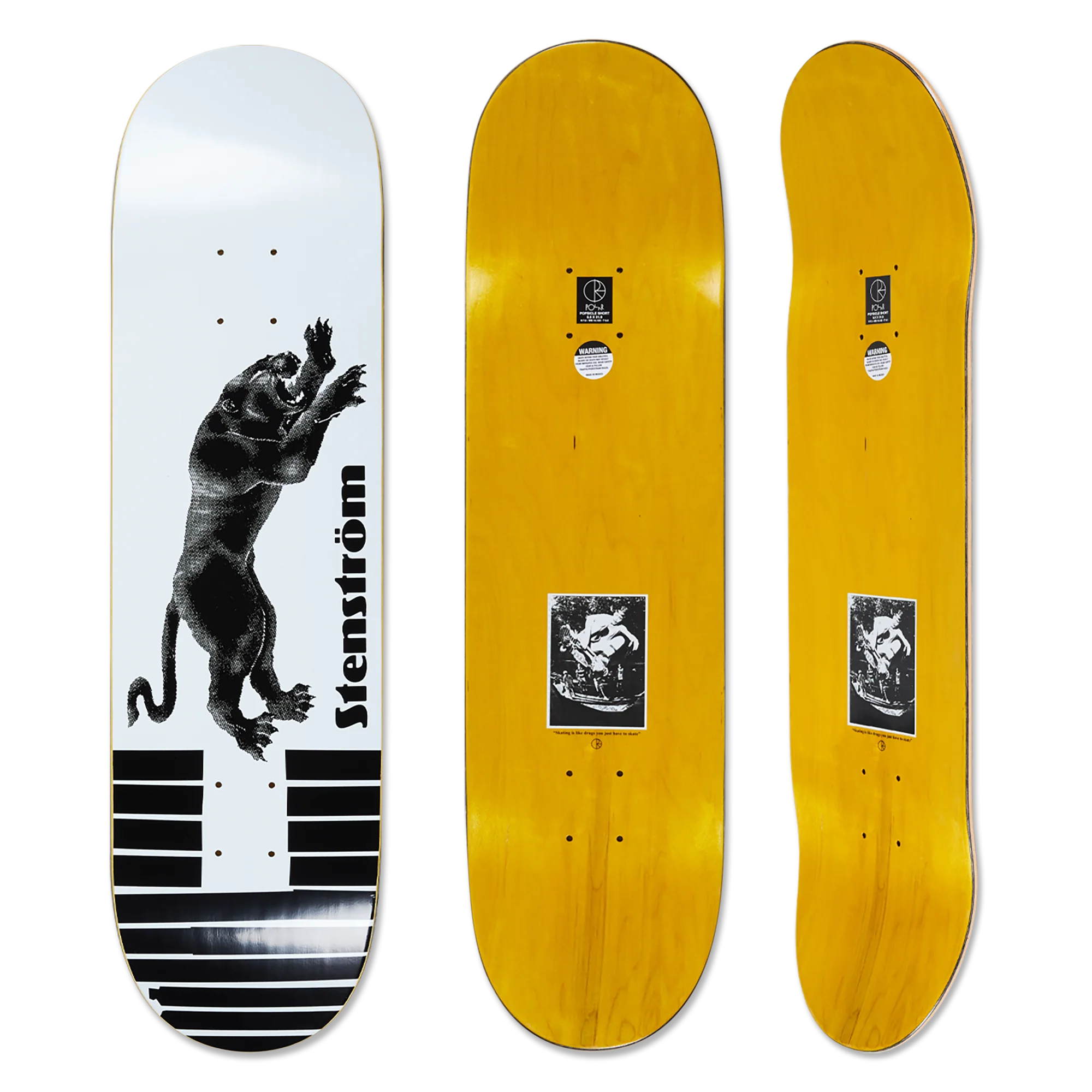 Polar Tape & Panther White Stenstrom Deck - 8.75