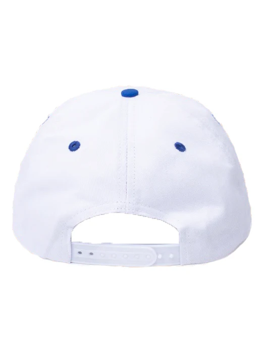 Quartersnacks 70's Logo Cap - White / Royal - Image 2