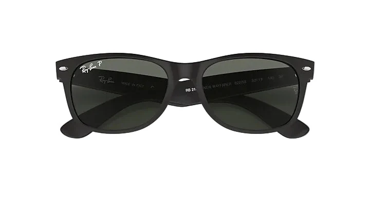 Ray-Ban New Wayfarer - Rubber Black w/ Polar Green - Image 5