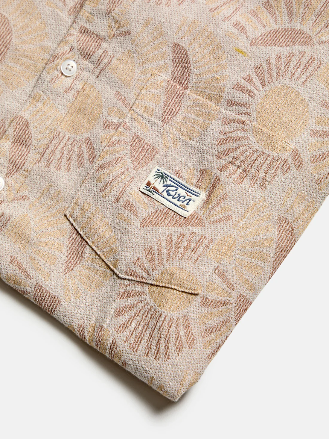 RVCA Exotica II Short Sleeve Shirt - Natural Sun - Image 4