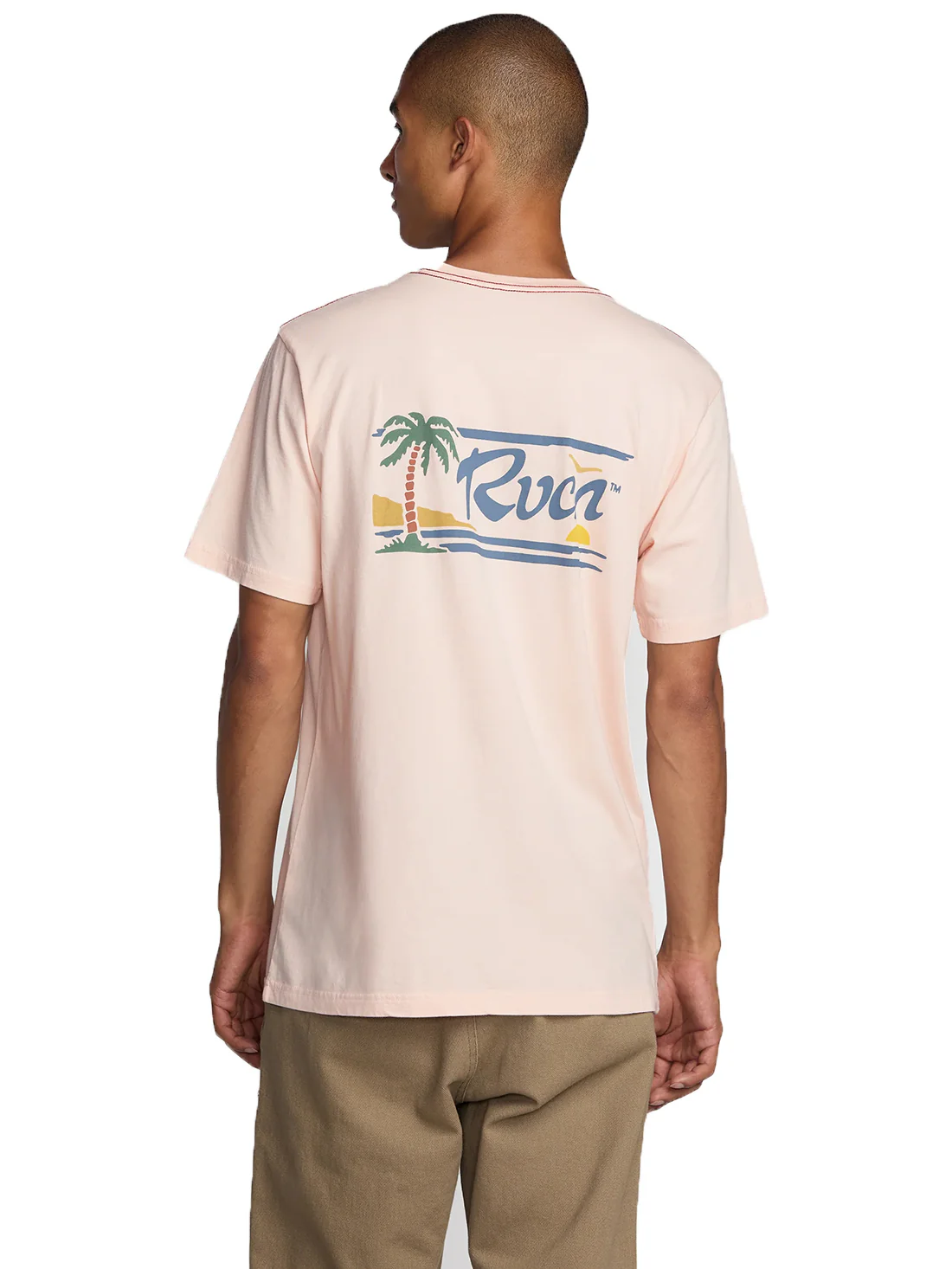 RVCA Exotica Short Sleeve Tee - Peach - Image 2