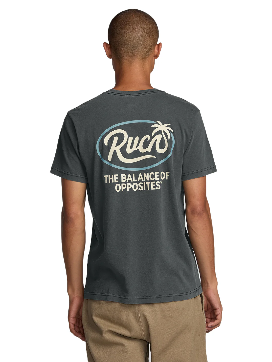RVCA Frond Script Short Sleeve Tee - Pirate Black - Image 2