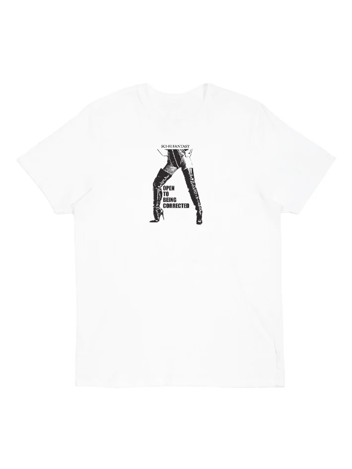 Sci-Fi Fantasy Open To Being Corrected Tee - White