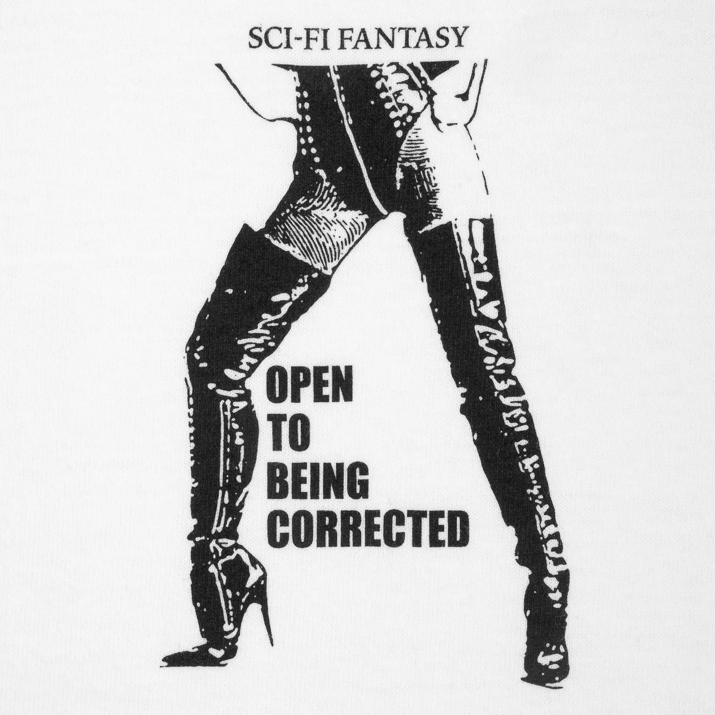 Sci-Fi Fantasy Open To Being Corrected Tee - White - Image 2