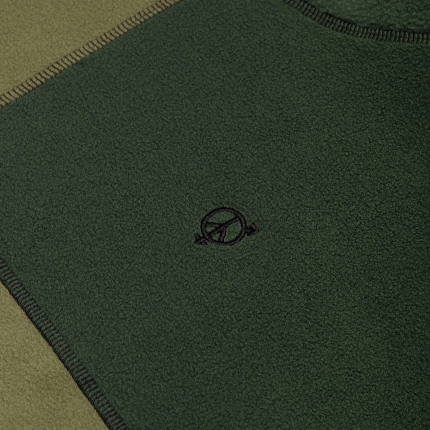 Sexhippies Box Fleece Crew Neck - Forest / Olive - Image 3