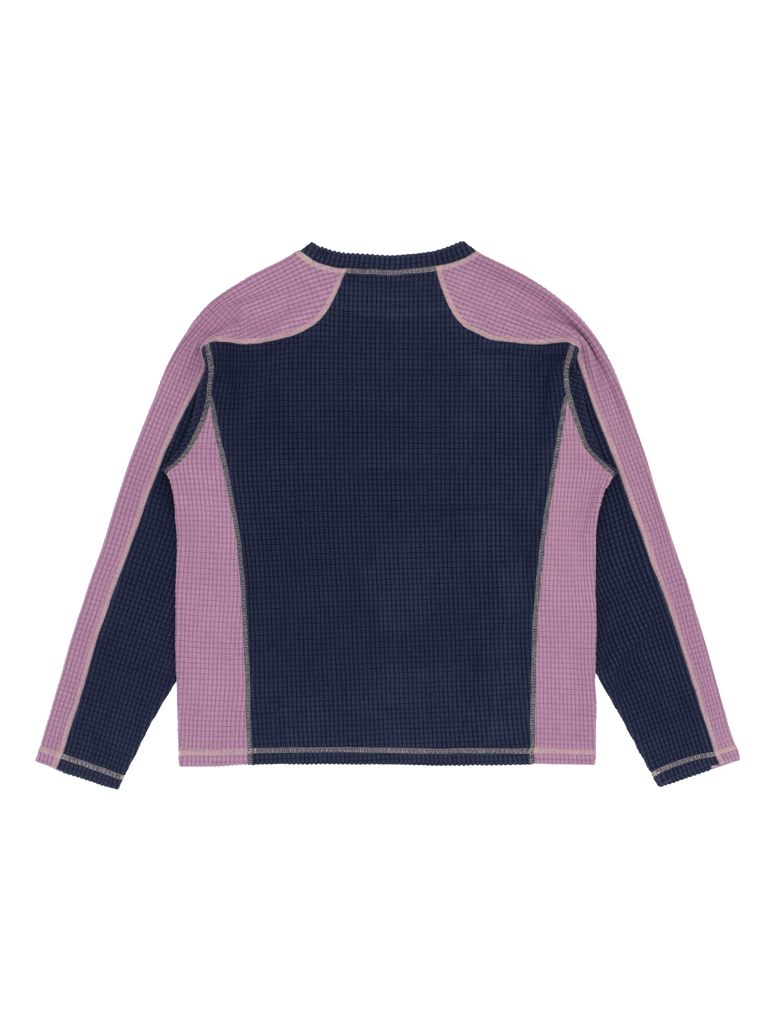Sexhippies Grid Fleece - Navy / Lilac - Image 2