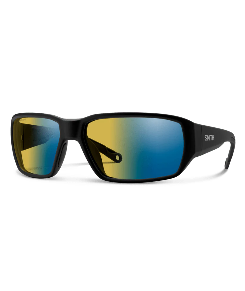 Smith Hookset - Matte Black / ChromaPop Glass PolarChromic Yellow Blue Mirror