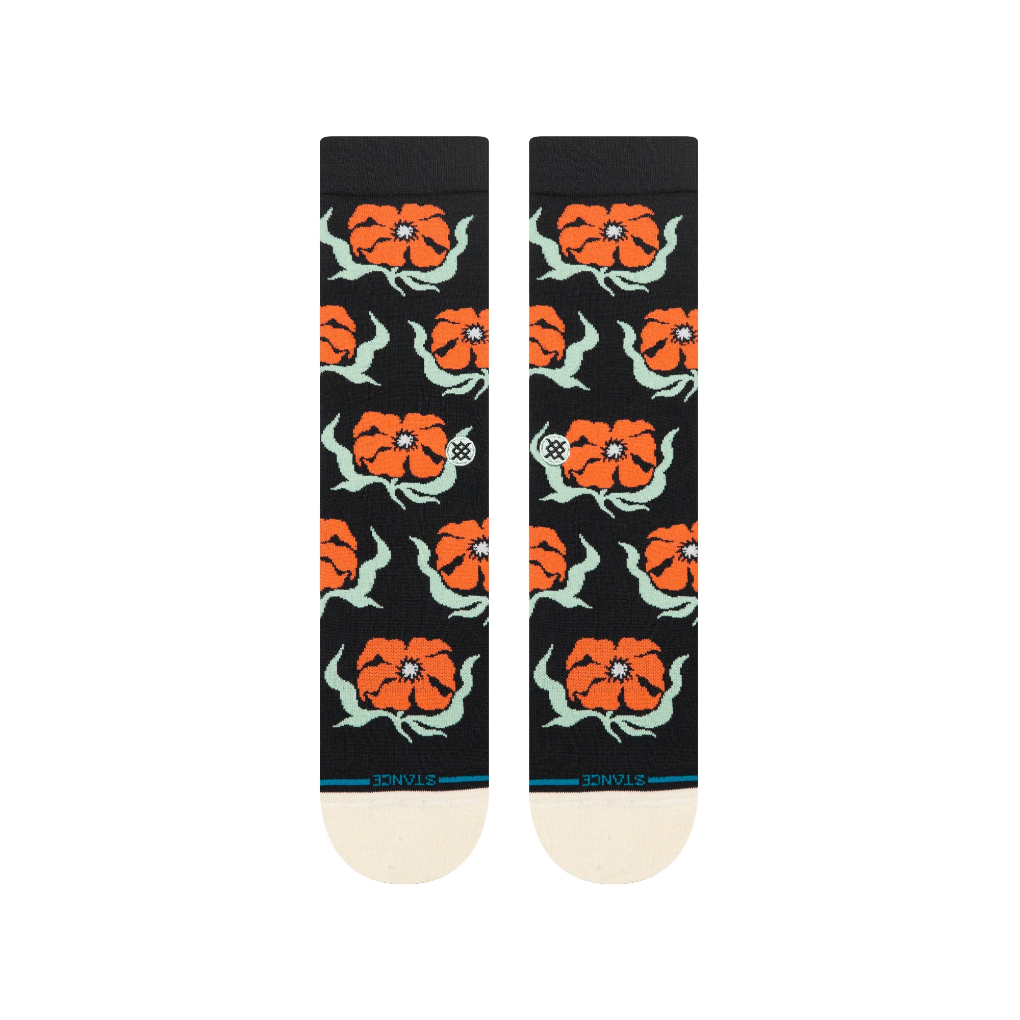 Stance Broadcast Floral Crew - Black - Image 2