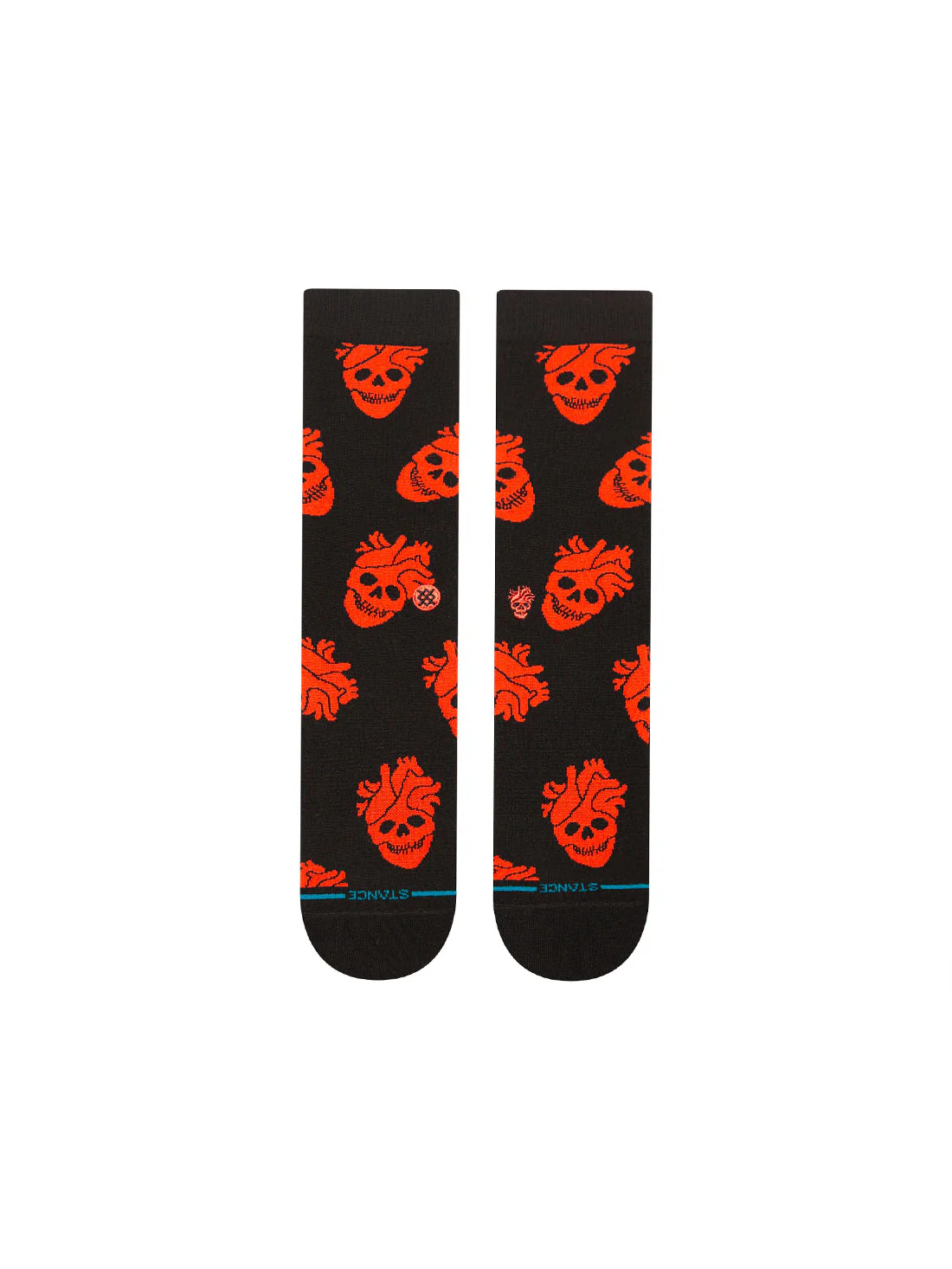 Stance Fallin in Skull Crew Sock - Black - Image 2